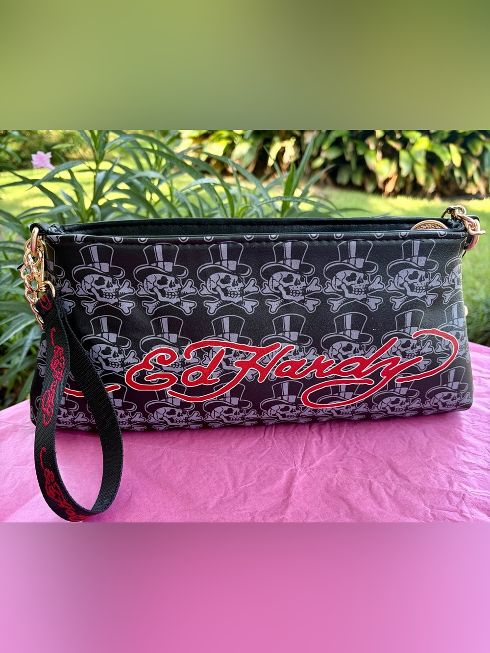 NWT ED HARDY Shoulder Bag/Wristlet Gift Ready Bundle - Picture 5 of 10